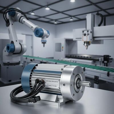 AC Servo Motor Designed for Industrial Automation Applications Including Robotics CNC Machines and Automated Production Lines